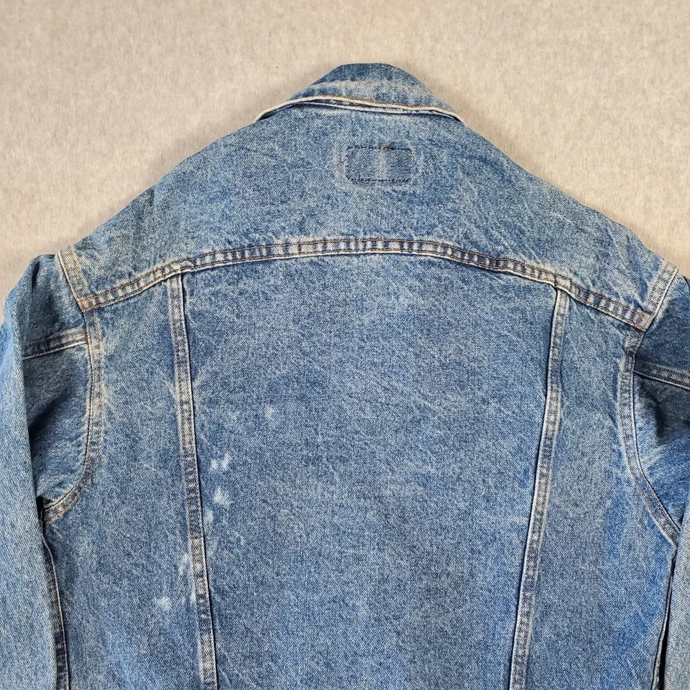 Vintage Levi's 70507 Acid Wash Denim Trucker Jacket Mens Size Medium Made in USA